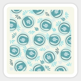 Pattern blue flower nature cute Sticker